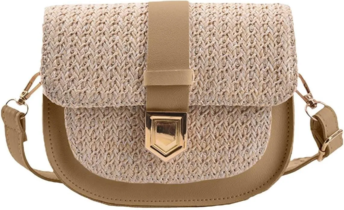 IQYU Shoulder Bags Men's Laptop 17 Women's Bag, Braided Bag, Simple Small Fresh Shoulder Bag with One Shoulder, Saddle Bag, Shoulder Bags Women's Sporty
