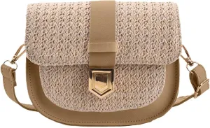 IQYU Shoulder Bags Men's Laptop 17 Women's Bag, Braided Bag, Simple Small Fresh Shoulder Bag with One Shoulder, Saddle Bag, Shoulder Bags Women's Sporty