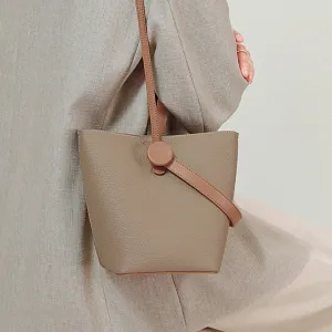 Itaca Genuine Leather Bucket Bag