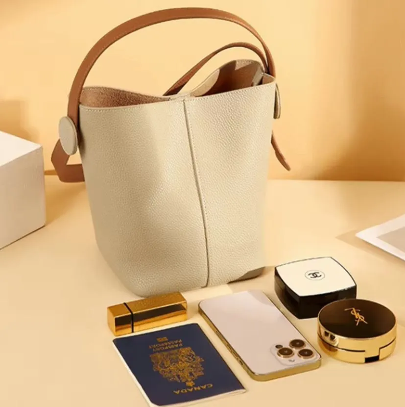 Itaca Genuine Leather Bucket Bag