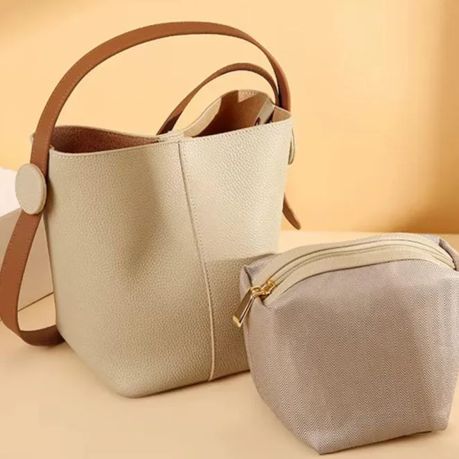 Itaca Genuine Leather Bucket Bag