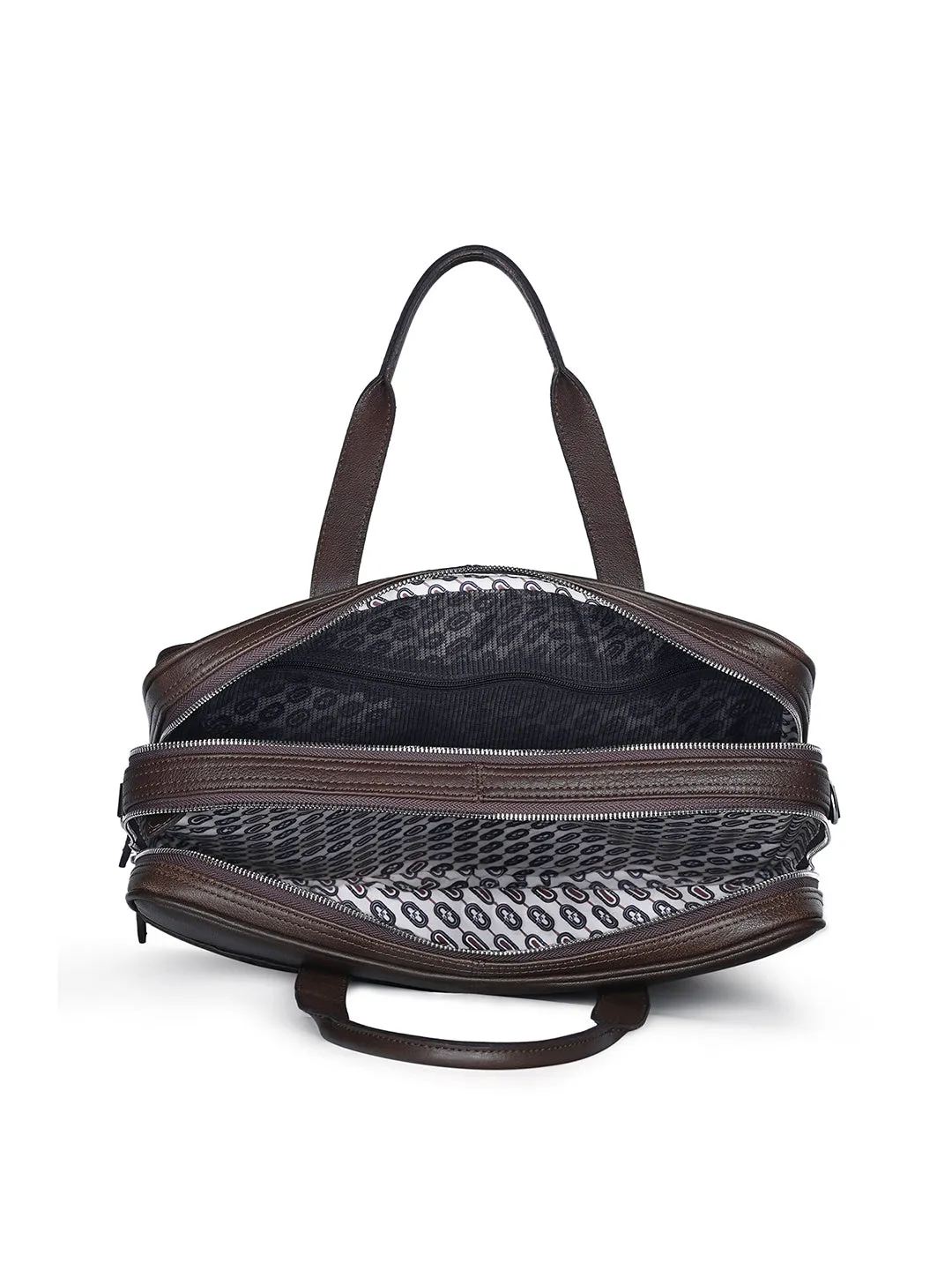 Italian Milled Leather Brunette Brown Slim Laptop Bag