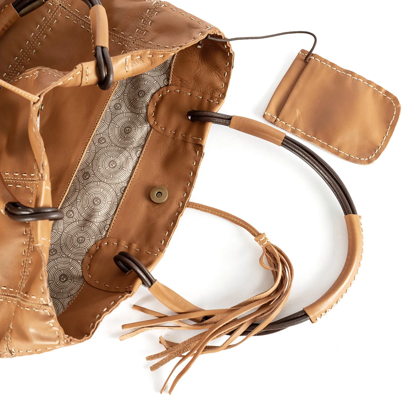 Jabulani : Ladies Leather Shopper Handbag in Hazel Relaxa