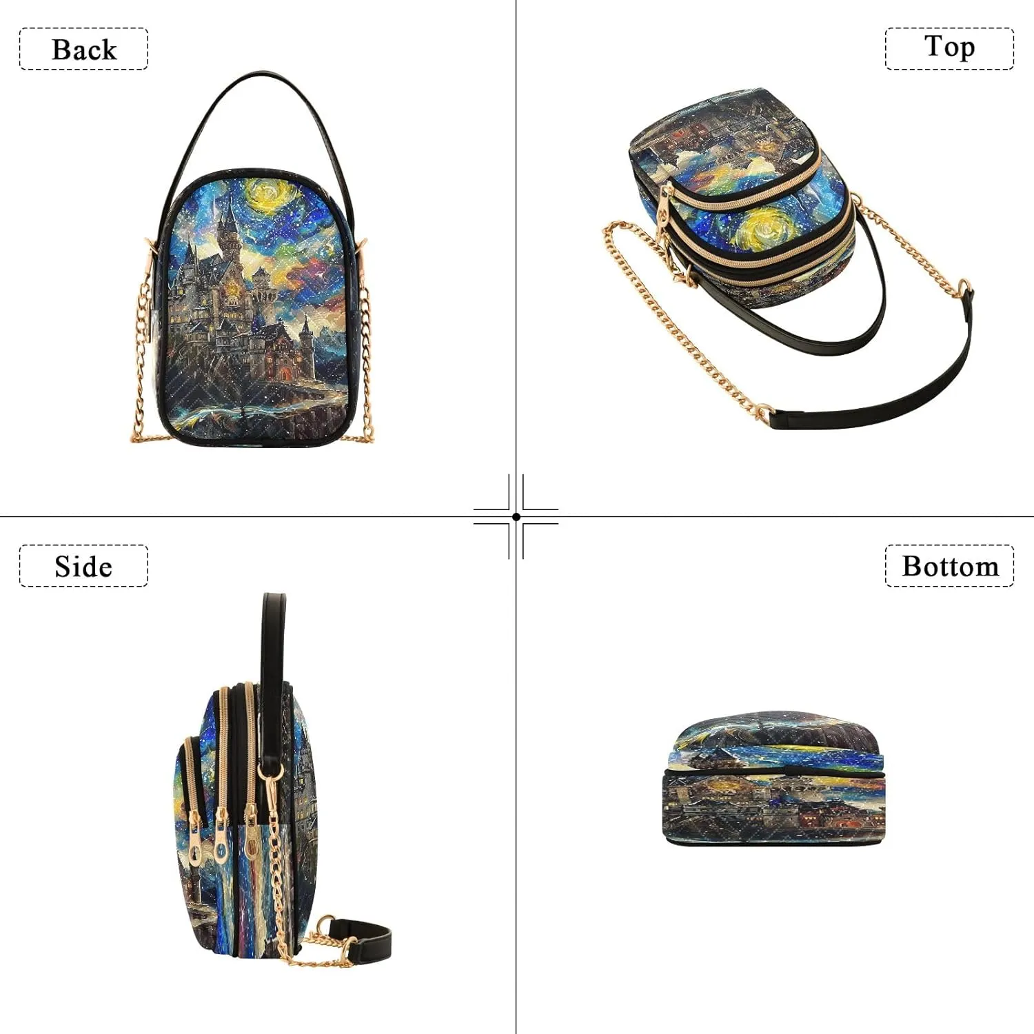 Joisal Watercolor Cat Small Crossbody Purse Trendy Women's Purses and Handbags, Messenger Bag for Women