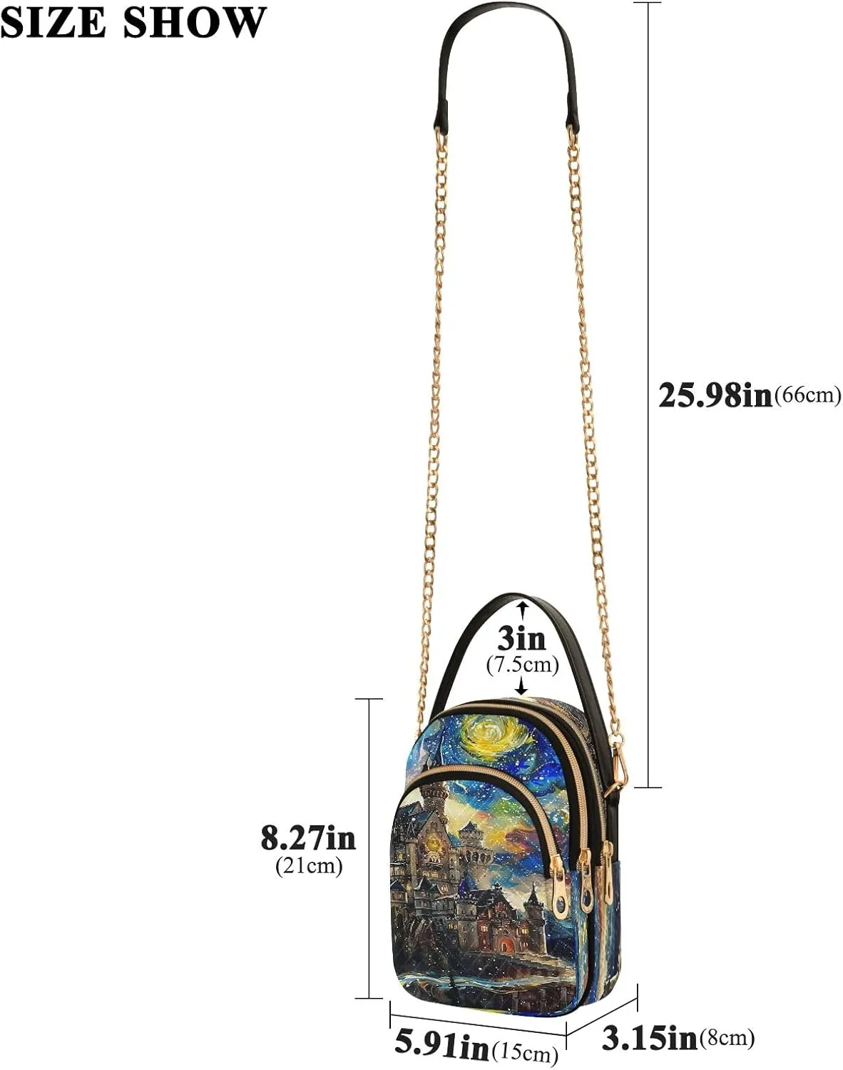 Joisal Watercolor Cat Small Crossbody Purse Trendy Women's Purses and Handbags, Messenger Bag for Women