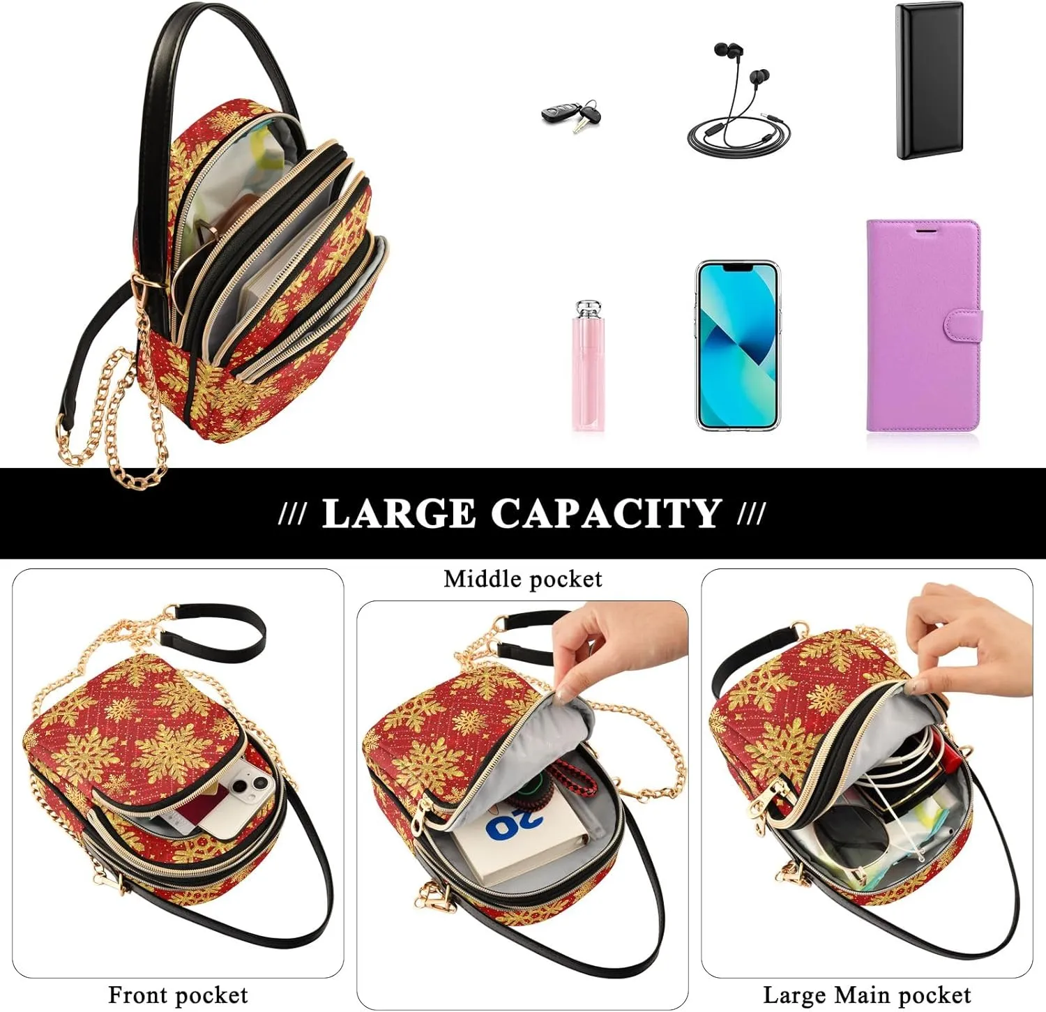 Joisal Zebra Print Mini Crossbody Bags for Women Anti Theft Women's Handbags, Womans Purses