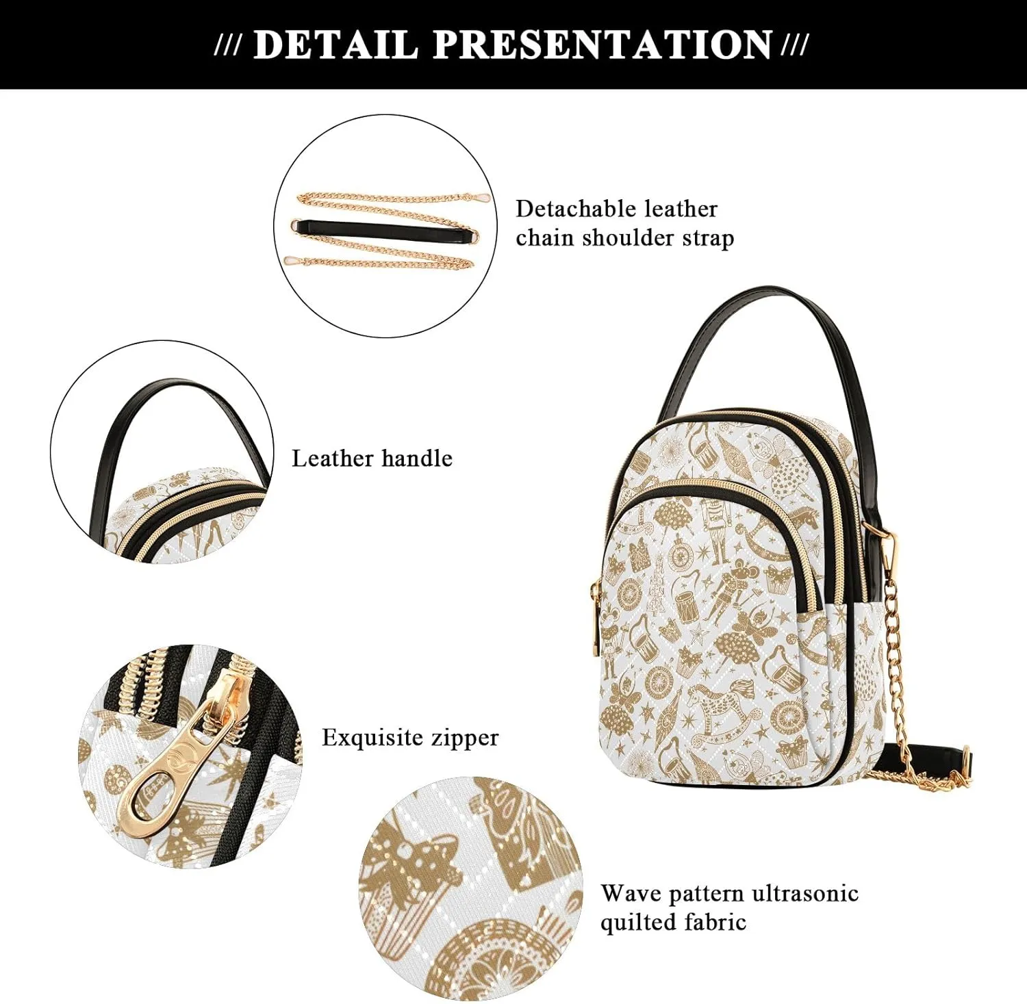 Joisal Zebra Print Mini Crossbody Bags for Women Anti Theft Women's Handbags, Womans Purses