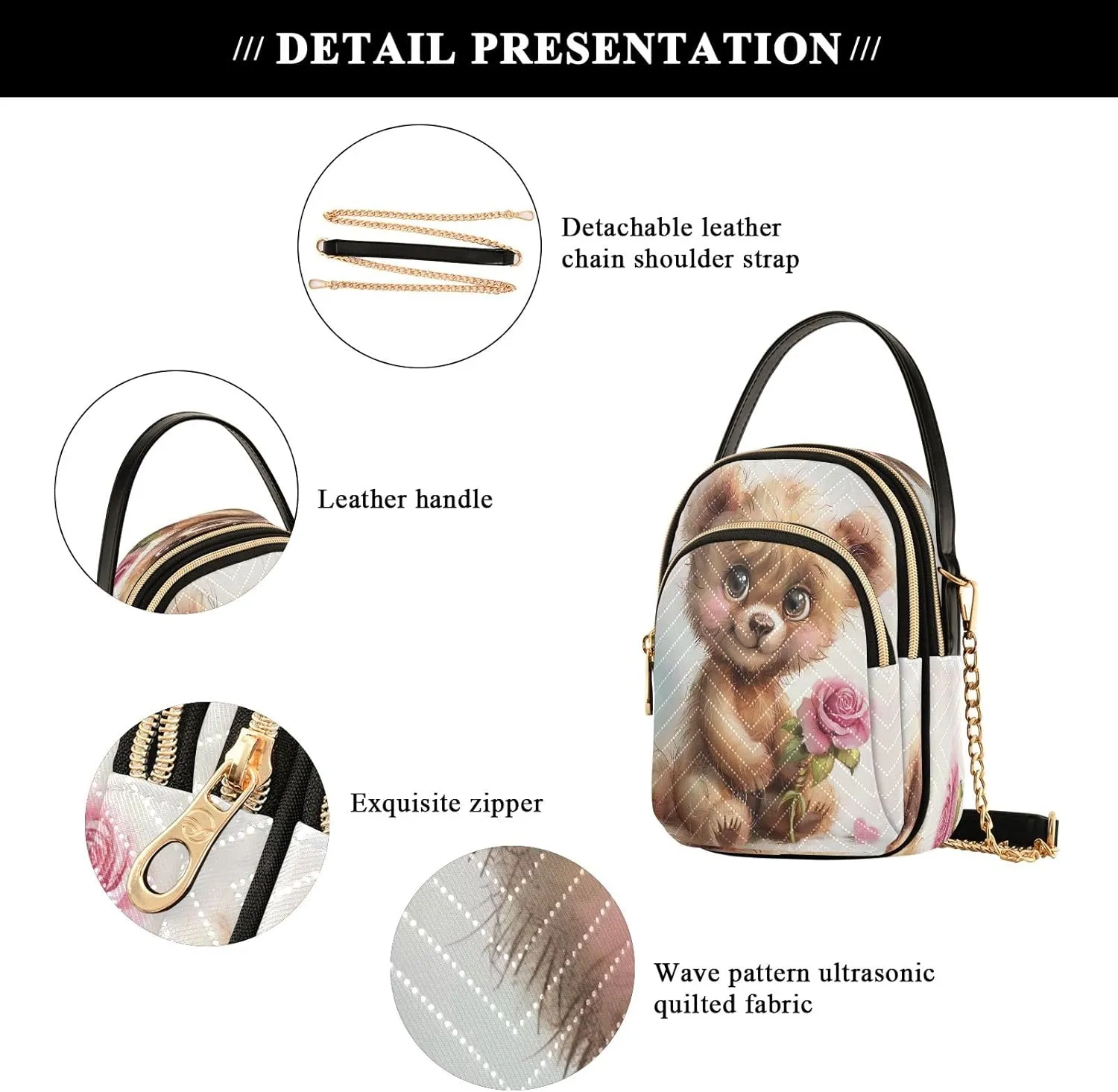 Joisal Zebra Print Mini Crossbody Bags for Women Anti Theft Women's Handbags, Womans Purses