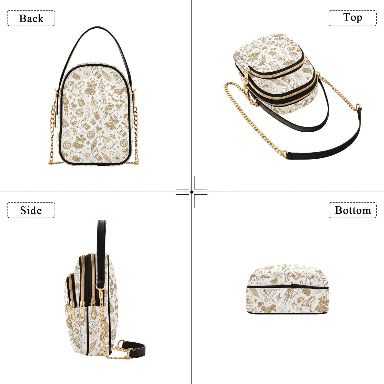 Joisal Zebra Print Mini Crossbody Bags for Women Anti Theft Women's Handbags, Womans Purses