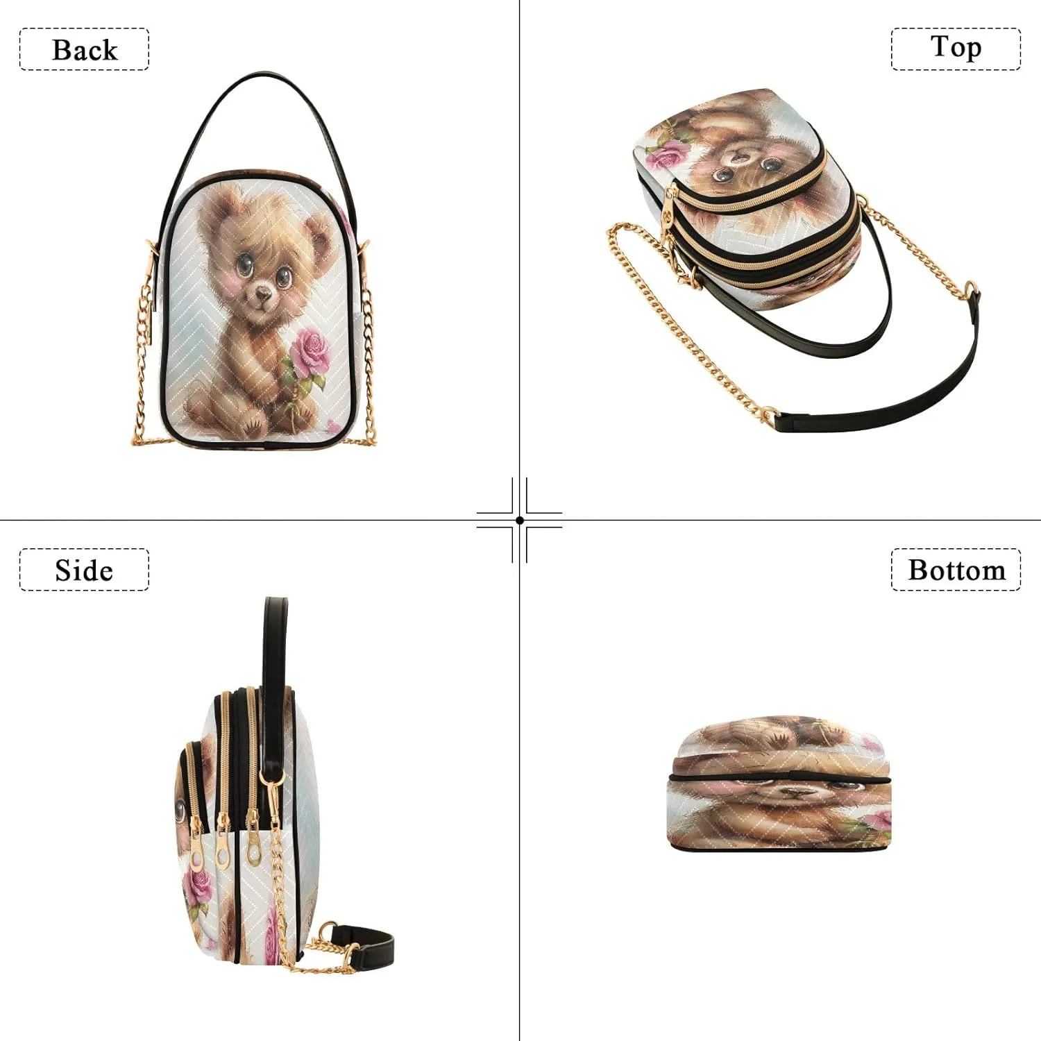Joisal Zebra Print Mini Crossbody Bags for Women Anti Theft Women's Handbags, Womans Purses