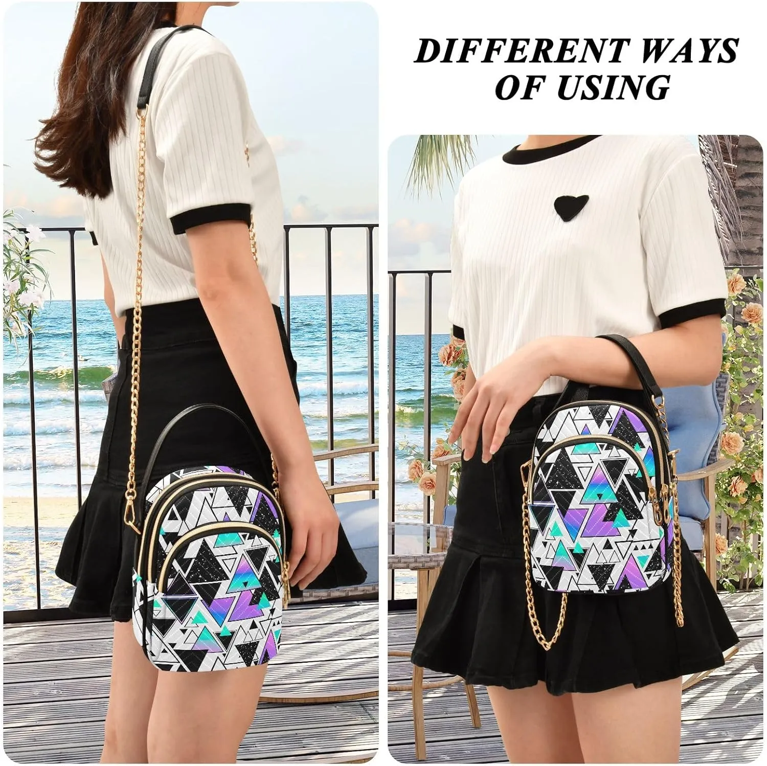 Joisal Zebra Print Mini Crossbody Bags for Women Anti Theft Women's Handbags, Womans Purses