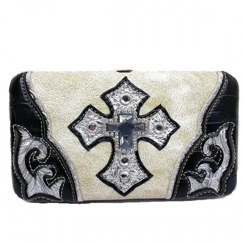Joy Western Cross Wallet with Rhinestones  (Was $23 / Now $11.50)