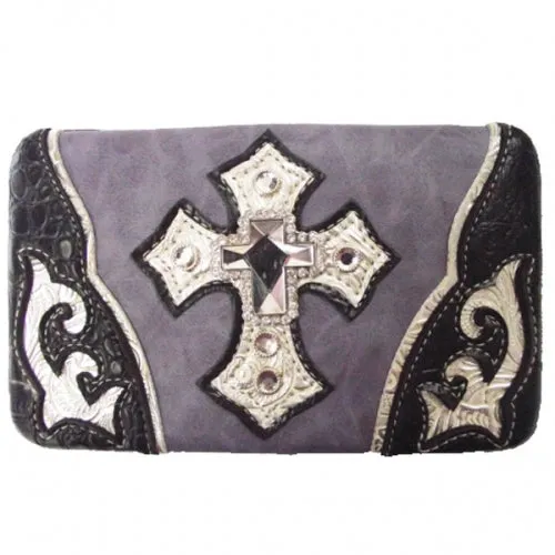 Joy Western Cross Wallet with Rhinestones  (Was $23 / Now $11.50)
