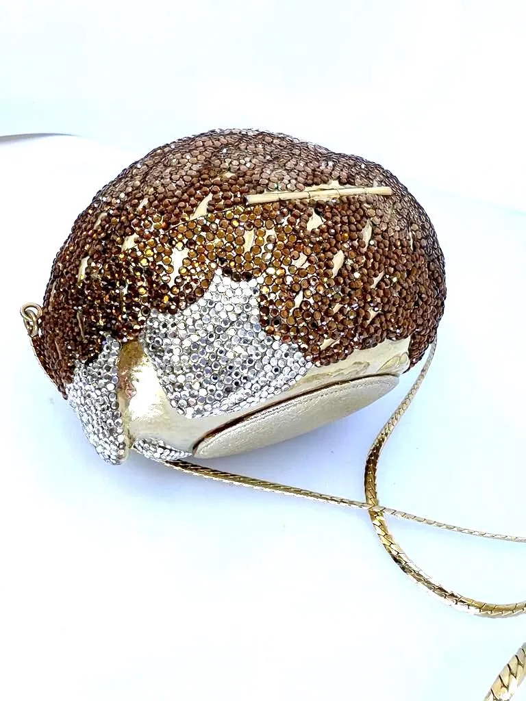 JUDITH LEIBER GROUSE CRYSTAL EMBELLISHED CLUTCH BAG