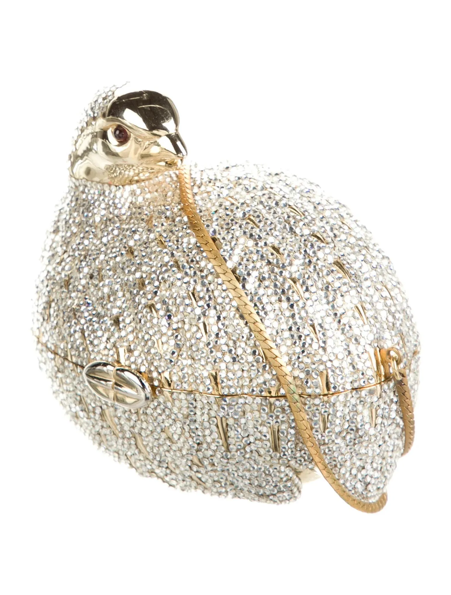 JUDITH LEIBER GROUSE CRYSTAL EMBELLISHED CLUTCH BAG