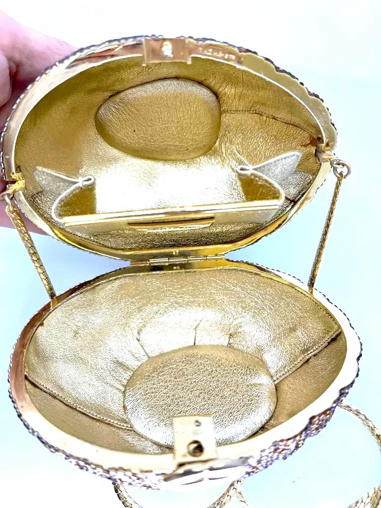 JUDITH LEIBER GROUSE CRYSTAL EMBELLISHED CLUTCH BAG