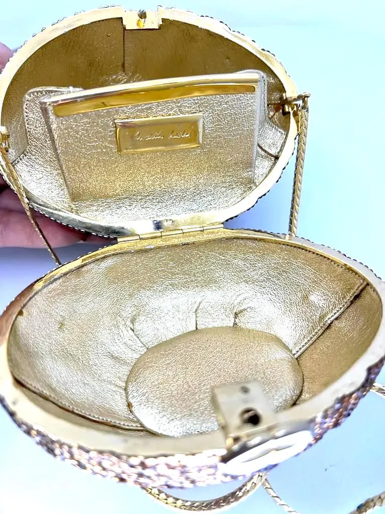 JUDITH LEIBER GROUSE CRYSTAL EMBELLISHED CLUTCH BAG