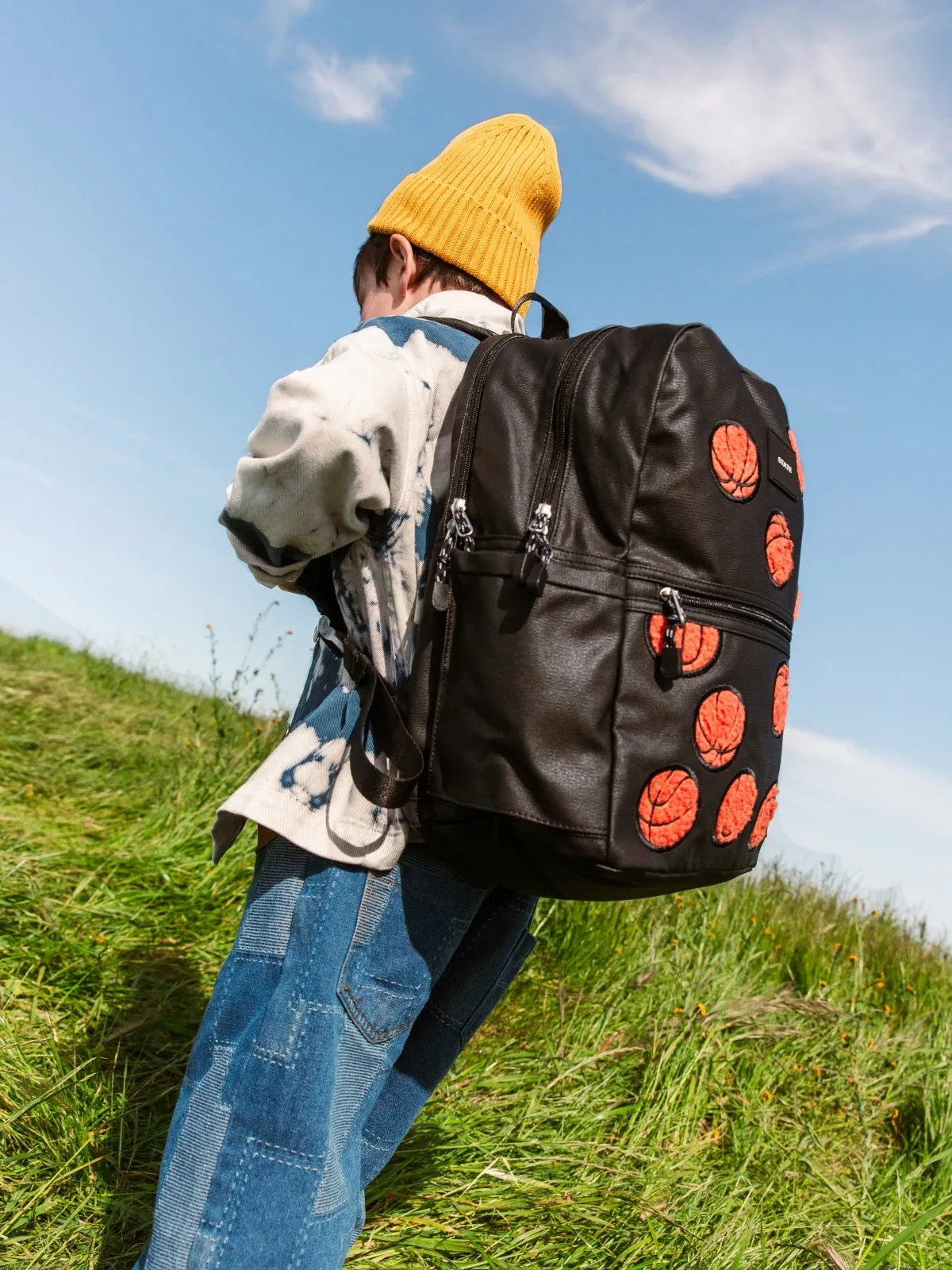 Kane Kids Travel Backpack - Fuzzy Basketballs
