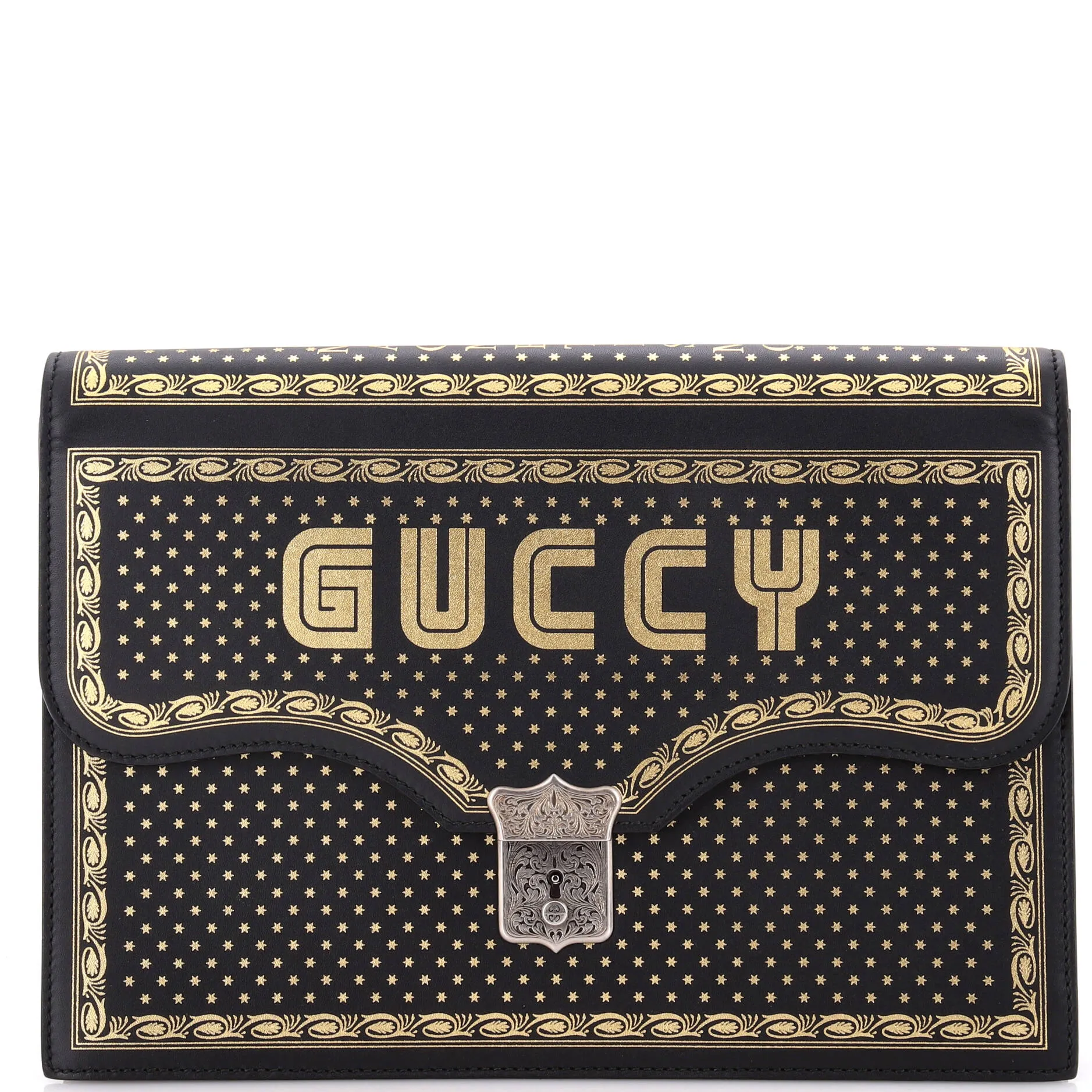 Key Lock Flap Portfolio Limited Edition Printed Leather