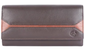 Ladies leather clutch 93712 (Brown)