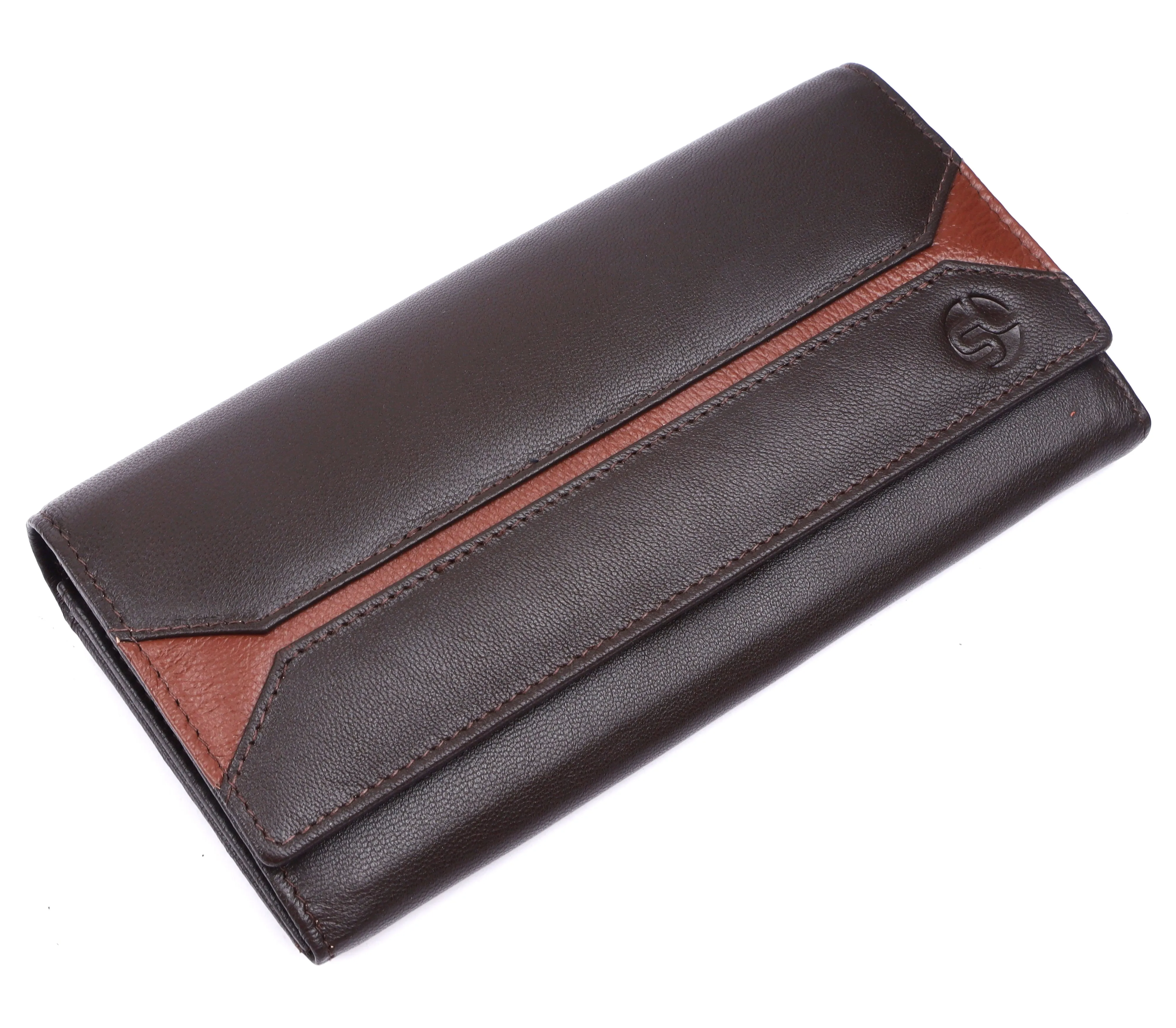 Ladies leather clutch 93712 (Brown)