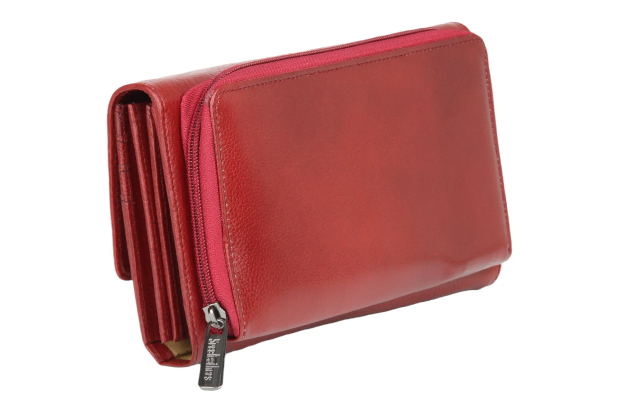 Ladies Premium leather clutch with detachable sling strap 54505 (MAROON)