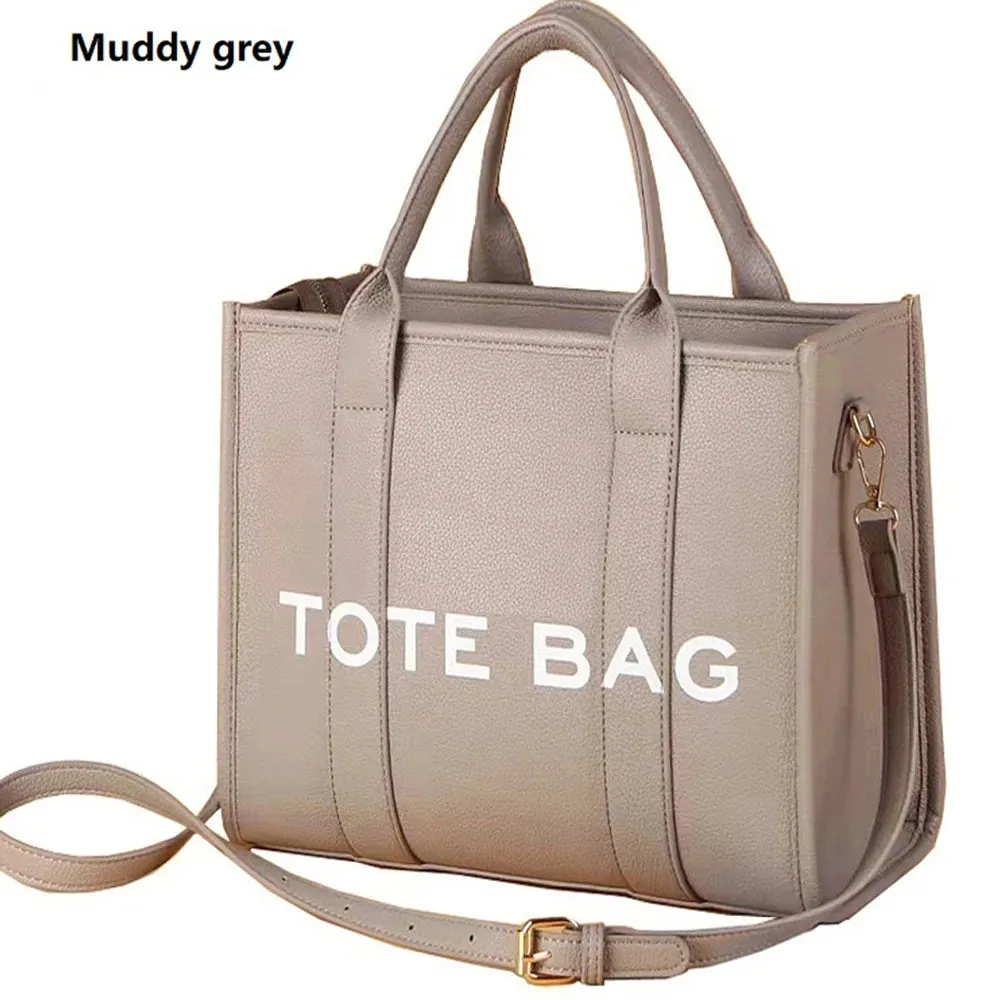 Lady Glams Fashion Tote Bag - Elevate Your Casual Chic with a New Women's PU Leather Satchel