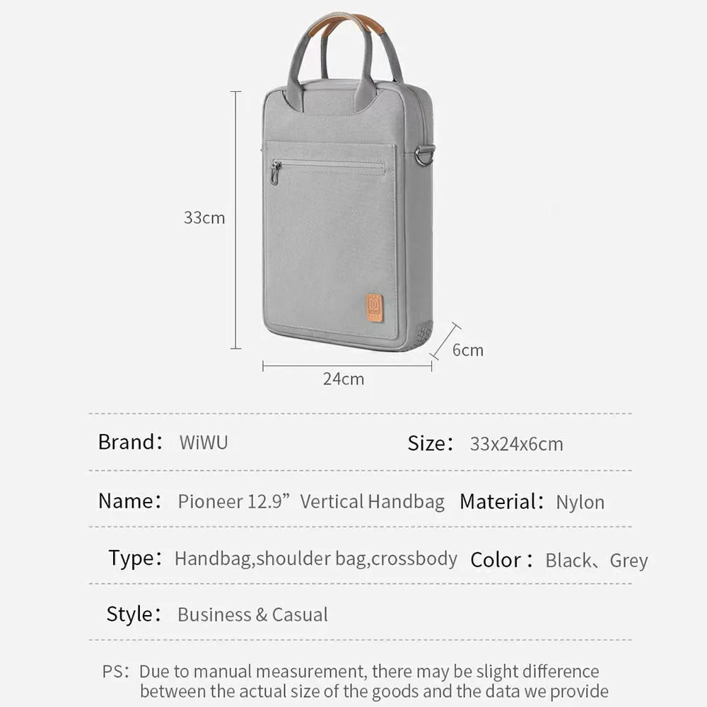 Laptop Bag for 12.9 inch Tablet - Black or Grey