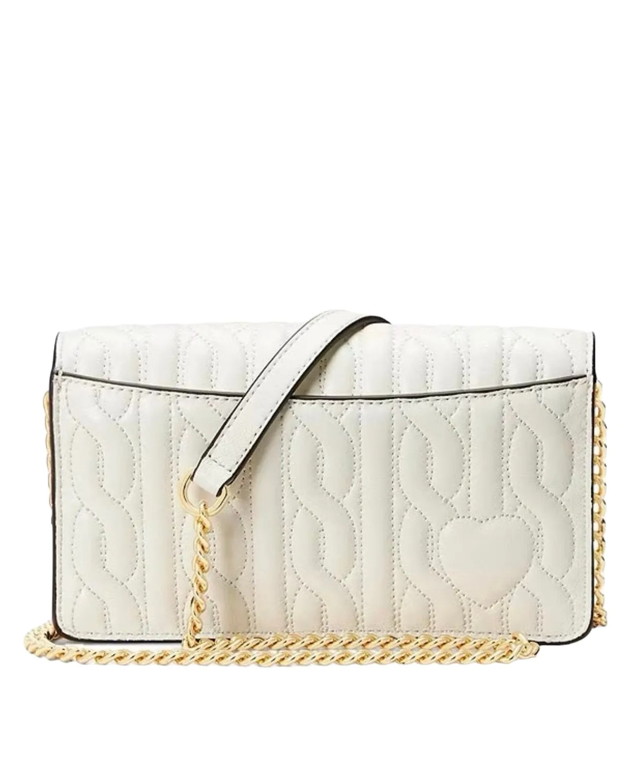 Lauren Ralph Lauren Quilted Leather Turn-Lock Mini Crossbody Vanilla