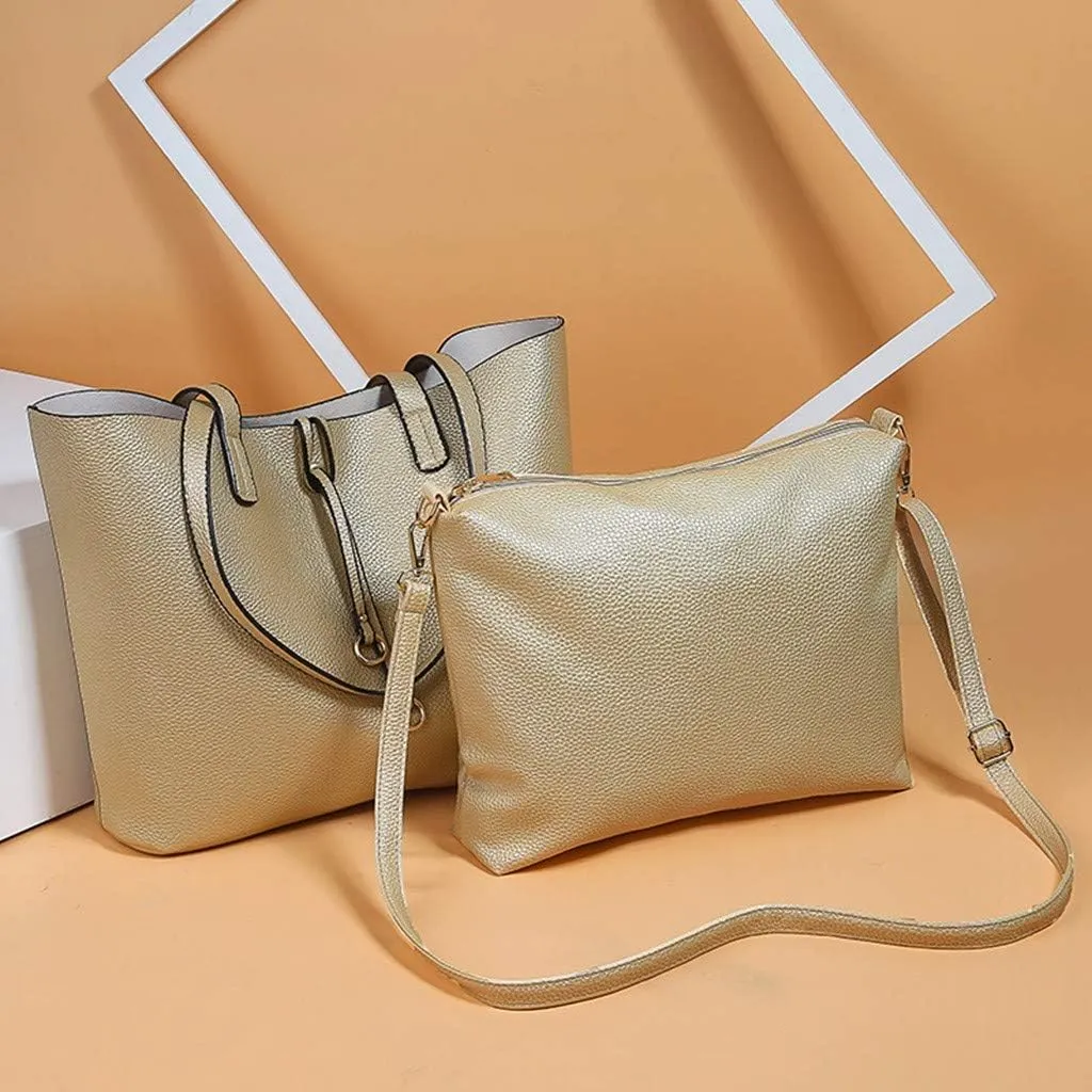 Lazzboy Women's Style Fashion Retro Solid Shoulder Tote Handbags Casual Bag Large Capacity Handbags Women's Bags Hobo Shoulder Bags Shoulder Bags PU Leather Handbag