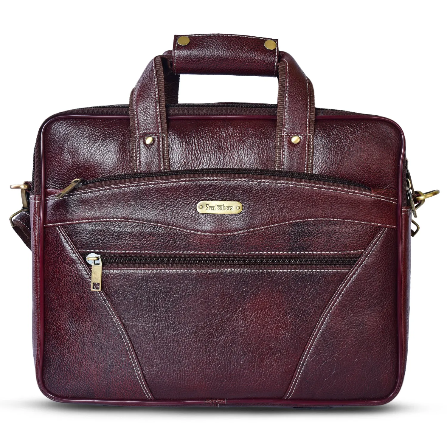 Leather Laptop Bag 36802 (BROWN)