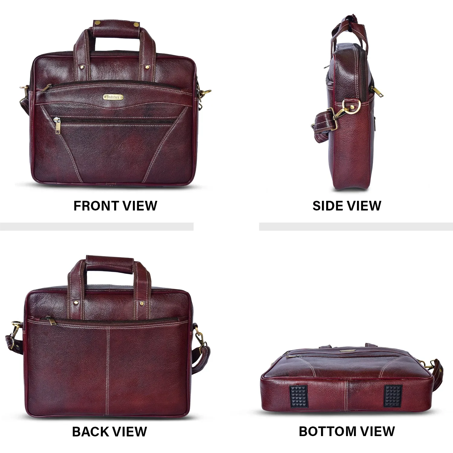 Leather Laptop Bag 36802 (BROWN)