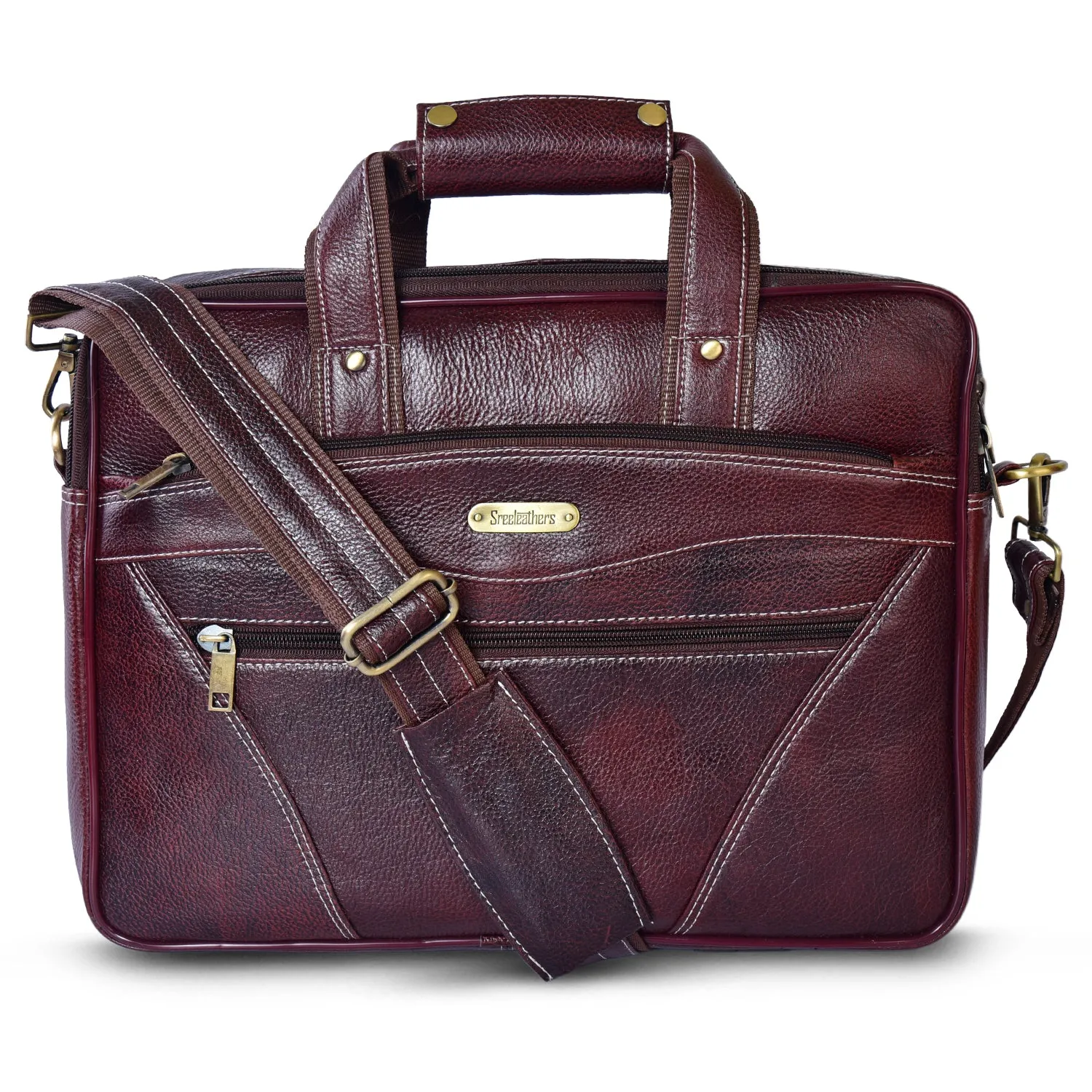 Leather Laptop Bag 36802 (BROWN)