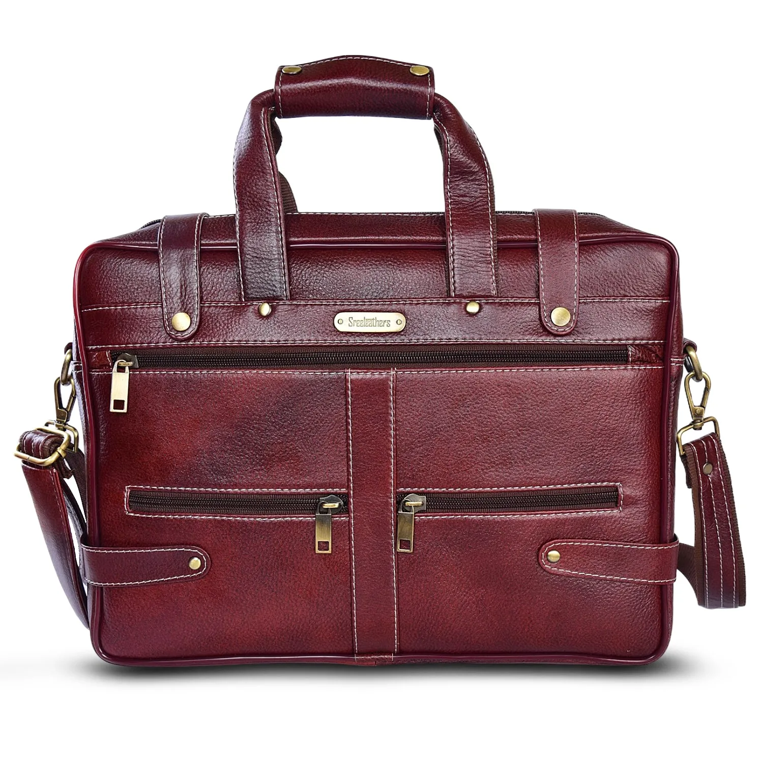 Leather Laptop Bag 36809 (BROWN)