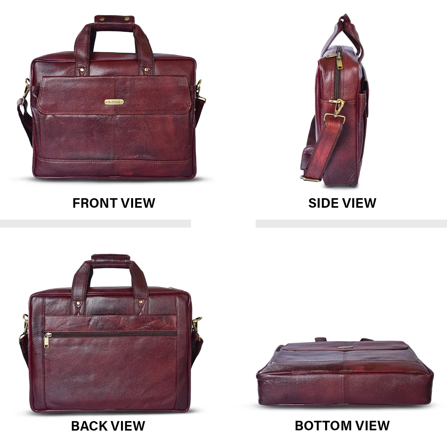 Leather Laptop Bag 36826 (Brown)