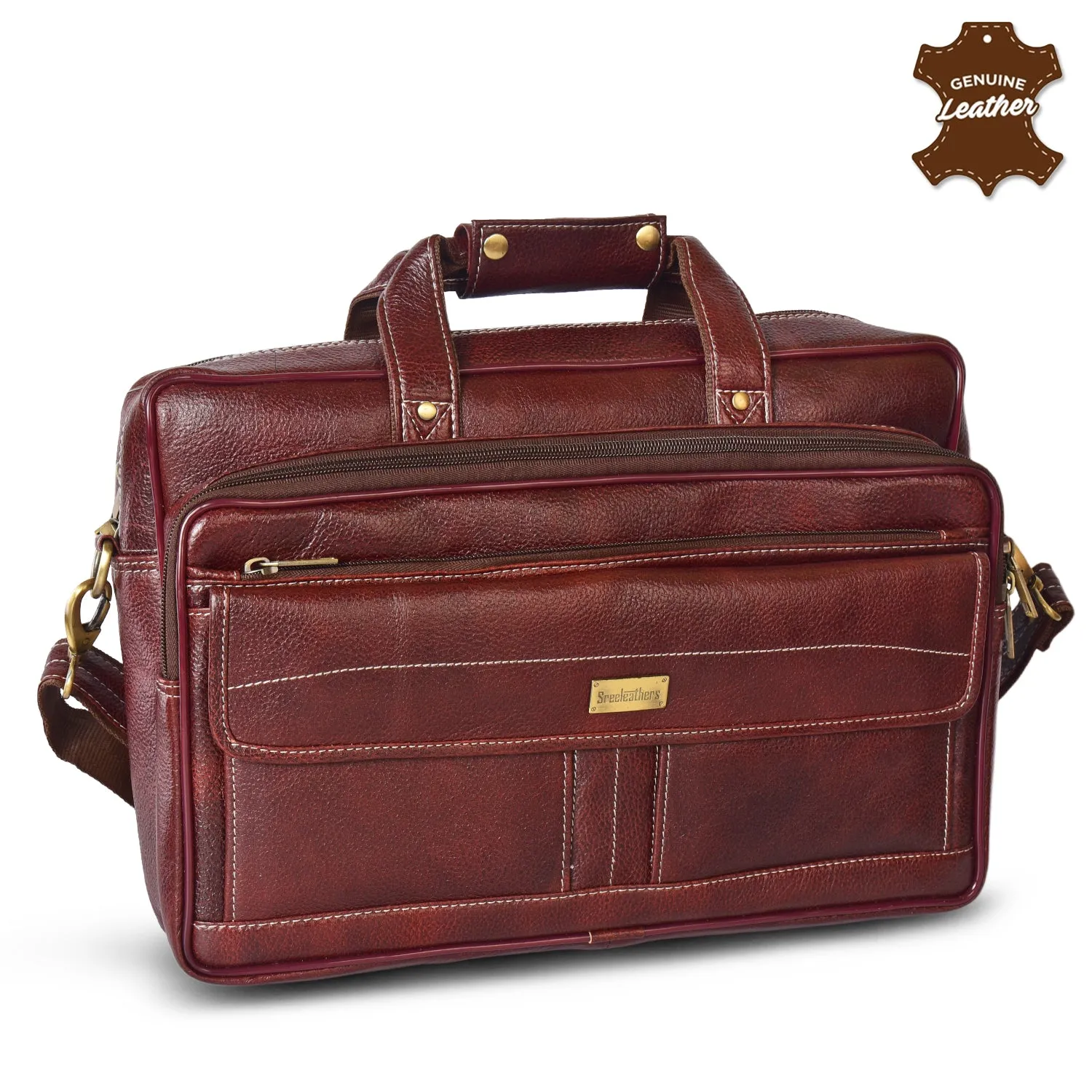 Leather Laptop Bag  998903 (Brown)
