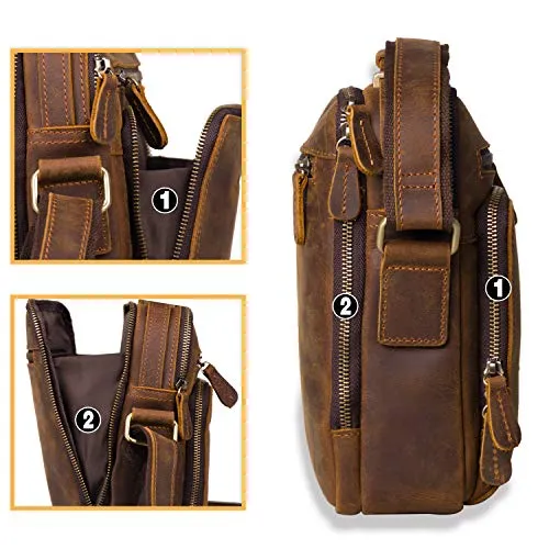 Leather Messenger Bag for Men - Crossbody Bag for Business