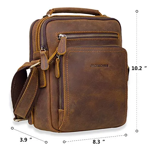 Leather Messenger Bag for Men - Crossbody Bag for Business