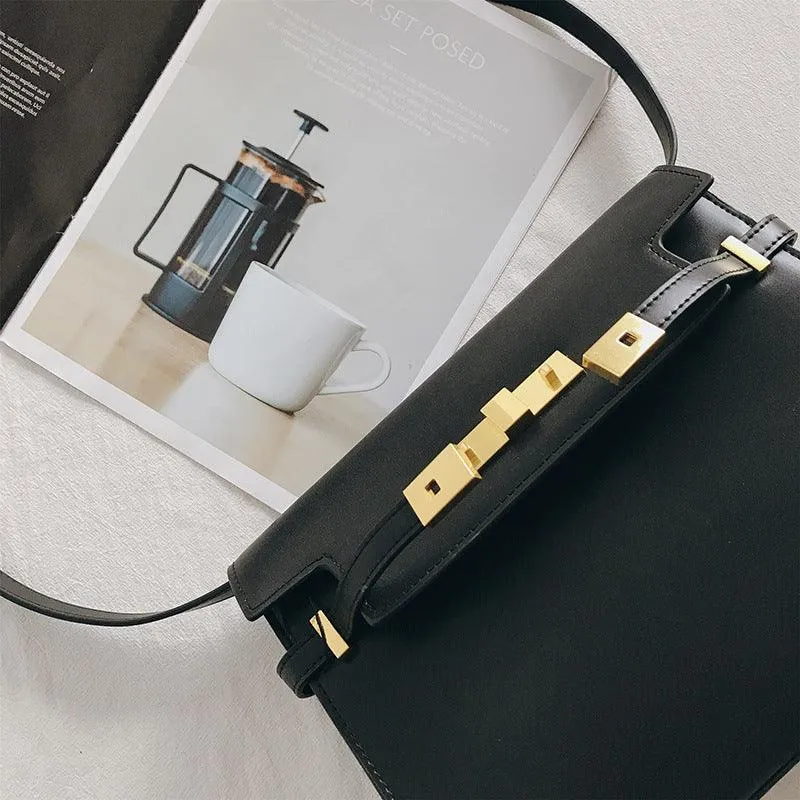 Leather Minimal Box Crossbody Bag, Leather Handbag, Shoulder Bag, Leather Purse, Leather Laptop Bag, Handbag, Women Designer Bag, Gift