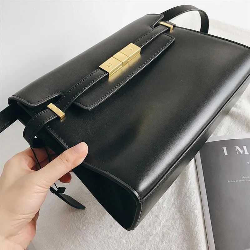 Leather Minimal Box Crossbody Bag, Leather Handbag, Shoulder Bag, Leather Purse, Leather Laptop Bag, Handbag, Women Designer Bag, Gift