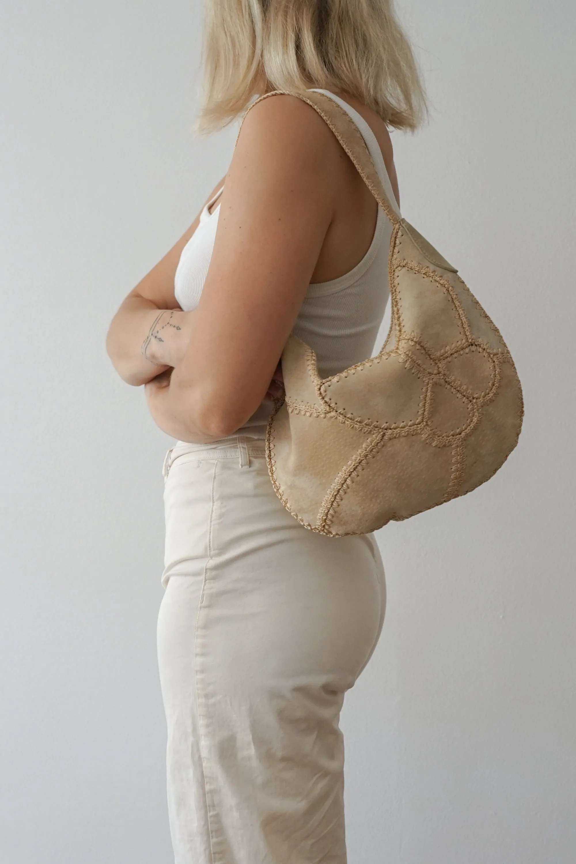 leather patchwork bag