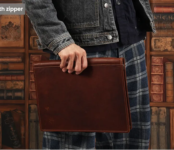 Leather Portfolio iPad, Business Notebook Holder, Notepad Holder, Business Briefcase, Portfolio Folder Organizer/3033