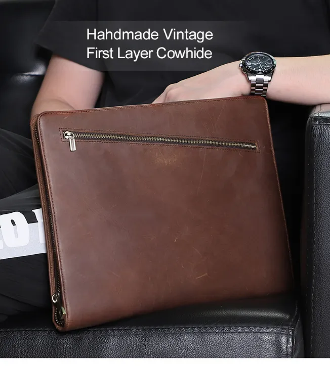 Leather Portfolio iPad Tablet Case,Personalized Notebook Holder File Organizer, Business Briefcase for Gift/0596
