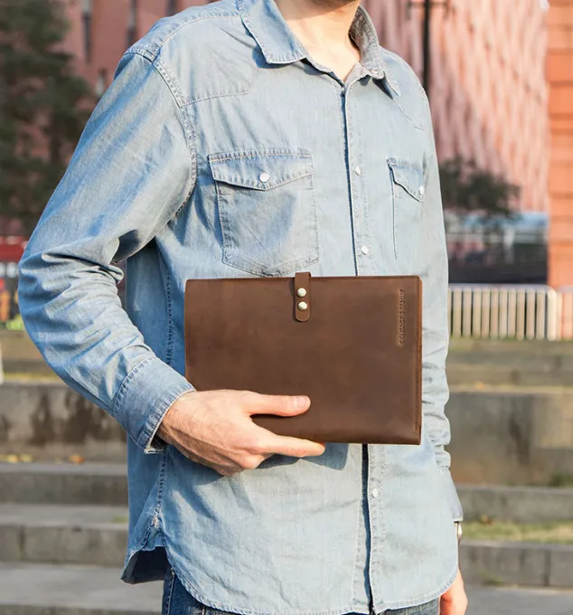 Leather Portfolio,Personalized Tablet Case Envelop, Notebook Holder, Organizer Folders, Engraving for Gift