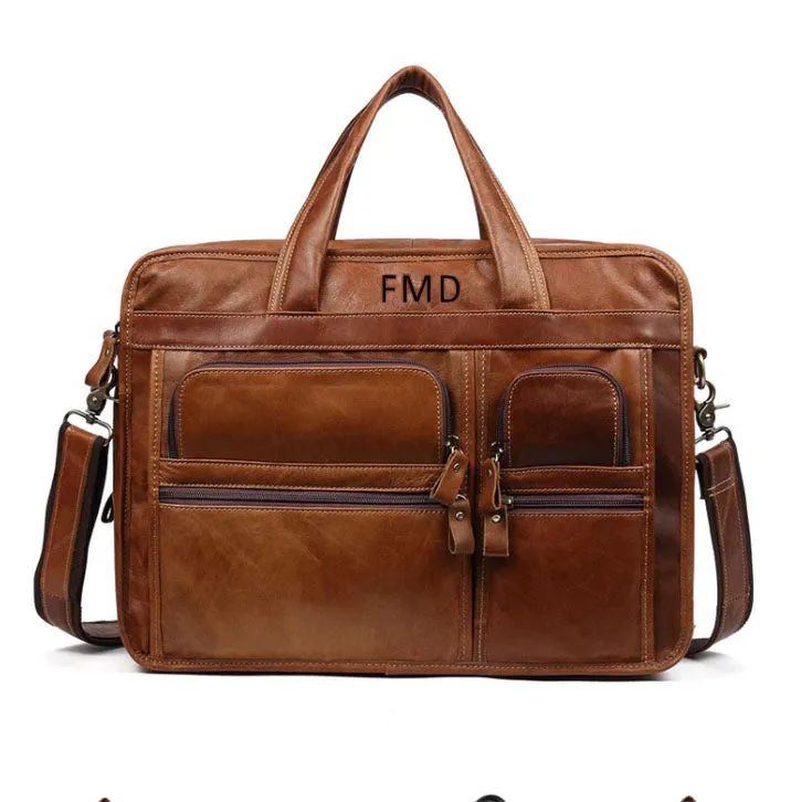 Leather Satchel Bag Laptop Bag. Full Grain Leather Briefcase for Men, briefcase Shoulder Bag, Top Handle Bag, Gift for Him 4601