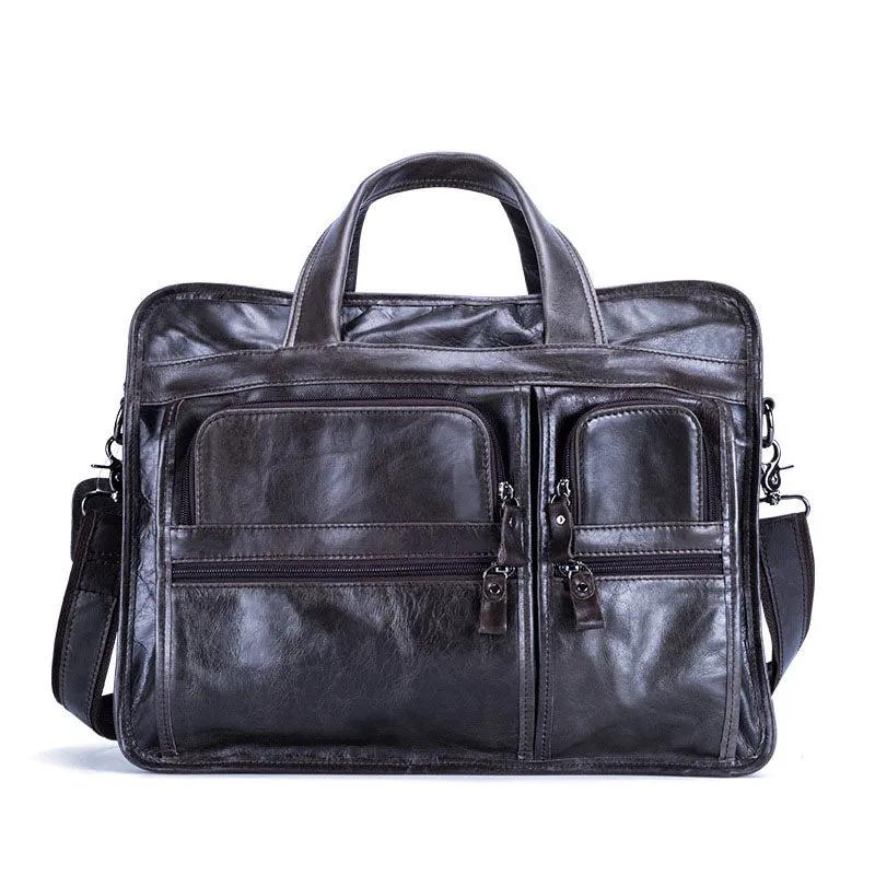 Leather Satchel Bag Laptop Bag. Full Grain Leather Briefcase for Men, briefcase Shoulder Bag, Top Handle Bag, Gift for Him 4601