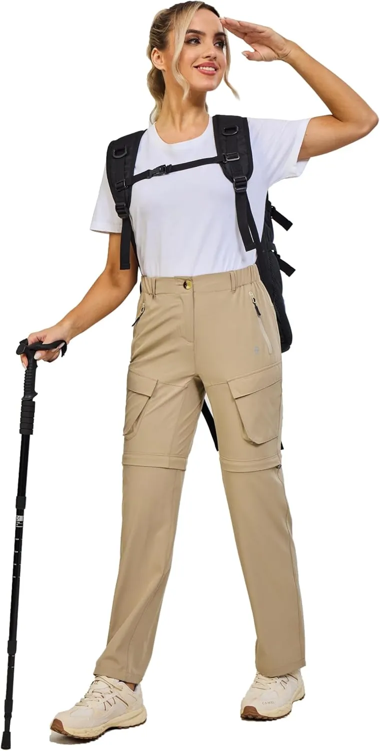 Little Donkey Andy Womens Hiking Pants Convertible Zip Off Quick Dry Pants for Cargo, Travel, Camping, Outdoor, Fishing