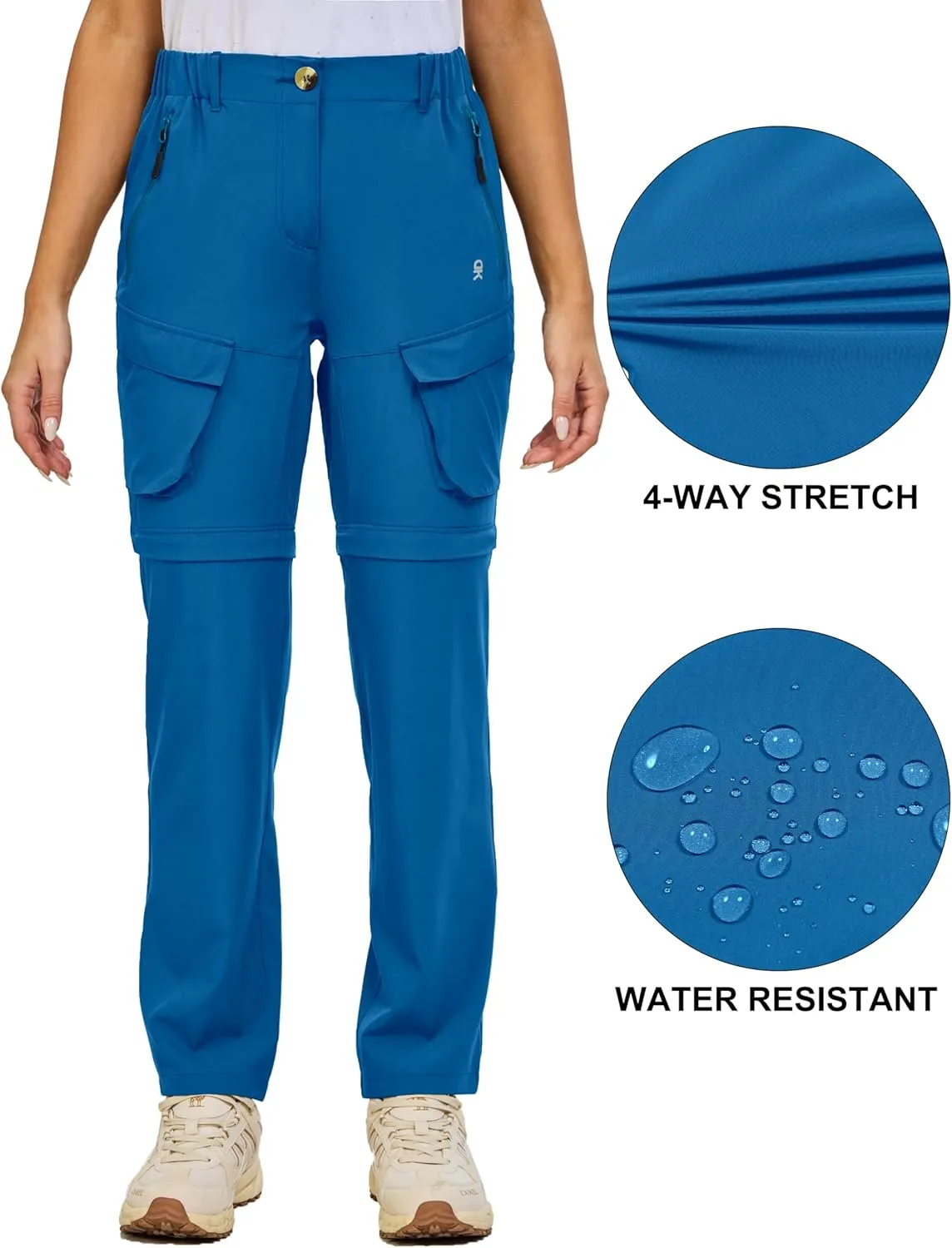 Little Donkey Andy Womens Hiking Pants Convertible Zip Off Quick Dry Pants for Cargo, Travel, Camping, Outdoor, Fishing