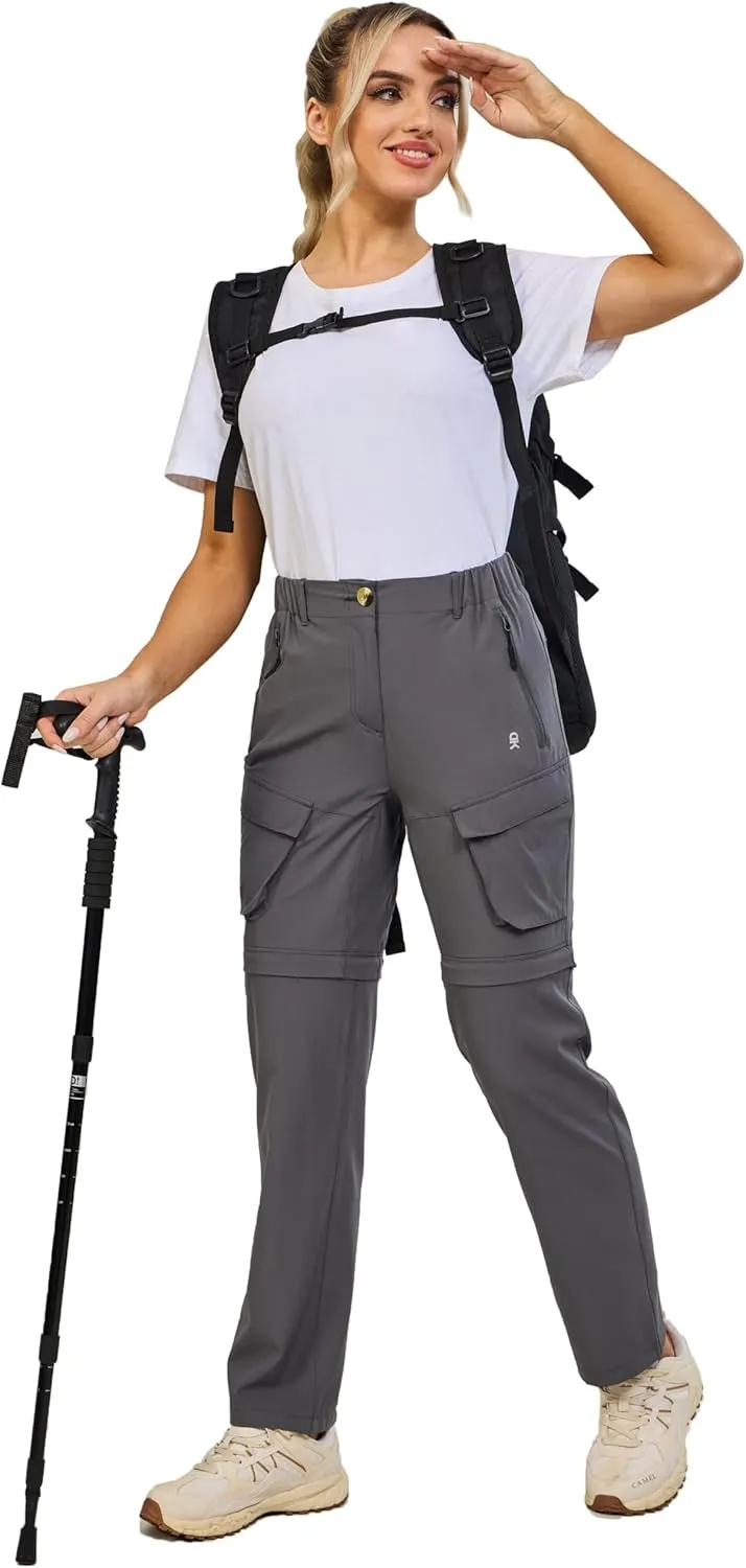 Little Donkey Andy Womens Hiking Pants Convertible Zip Off Quick Dry Pants for Cargo, Travel, Camping, Outdoor, Fishing