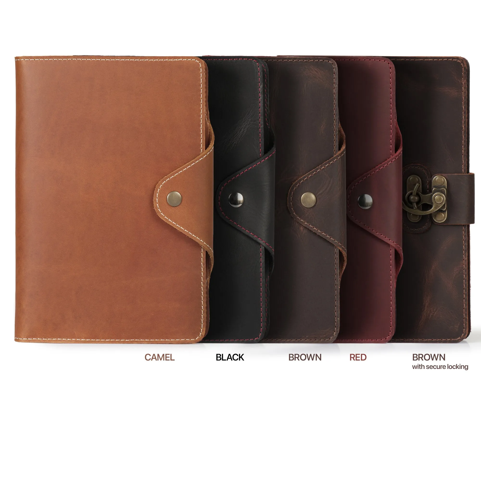 Londo Personalized Top Grain Leather Portfolio with Notepad (Snap Closure & Lock)